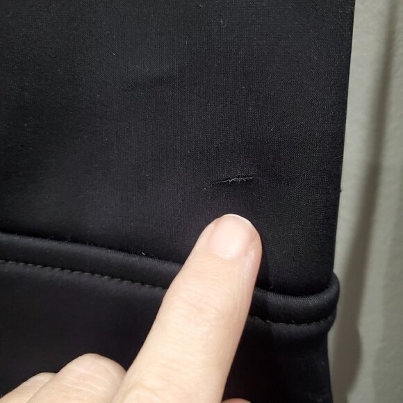 Athleta Snow Cruiser Pants Soft Shell Fleece Lined Black Snowboad Sz 10 FLAW - Picture 11 of 16